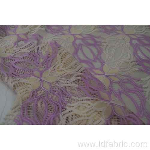 Nylon Polyester Geometrical Pattern Lace Fabric